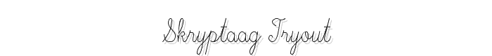 Skryptaag Tryout font